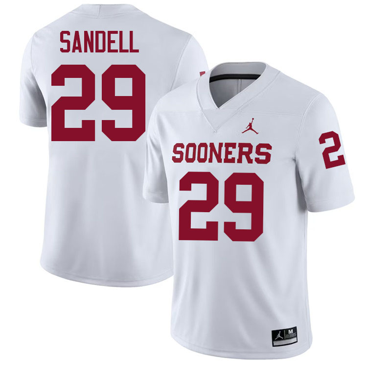 Tate Sandell Oklahoma Sooners Jersey,Oklahoma Sooners Football Uniforms,Jersey-White